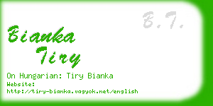 bianka tiry business card